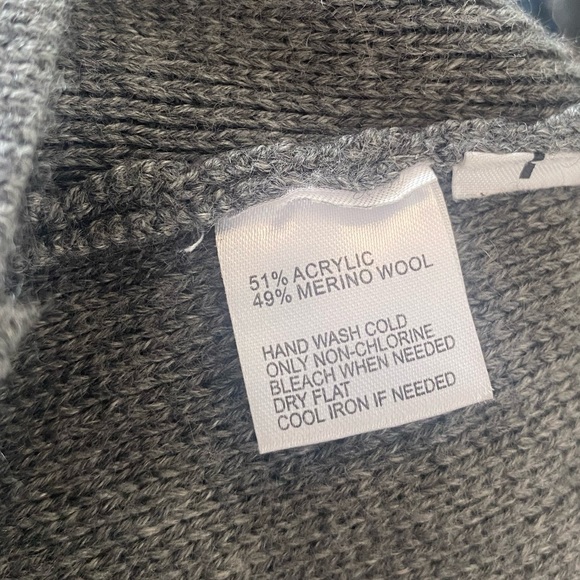 NWOT Loft Gray Merino Wool Military Sweater - Picture 5 of 5